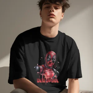 Oversized Classic Dead Pool Black T-Shirt